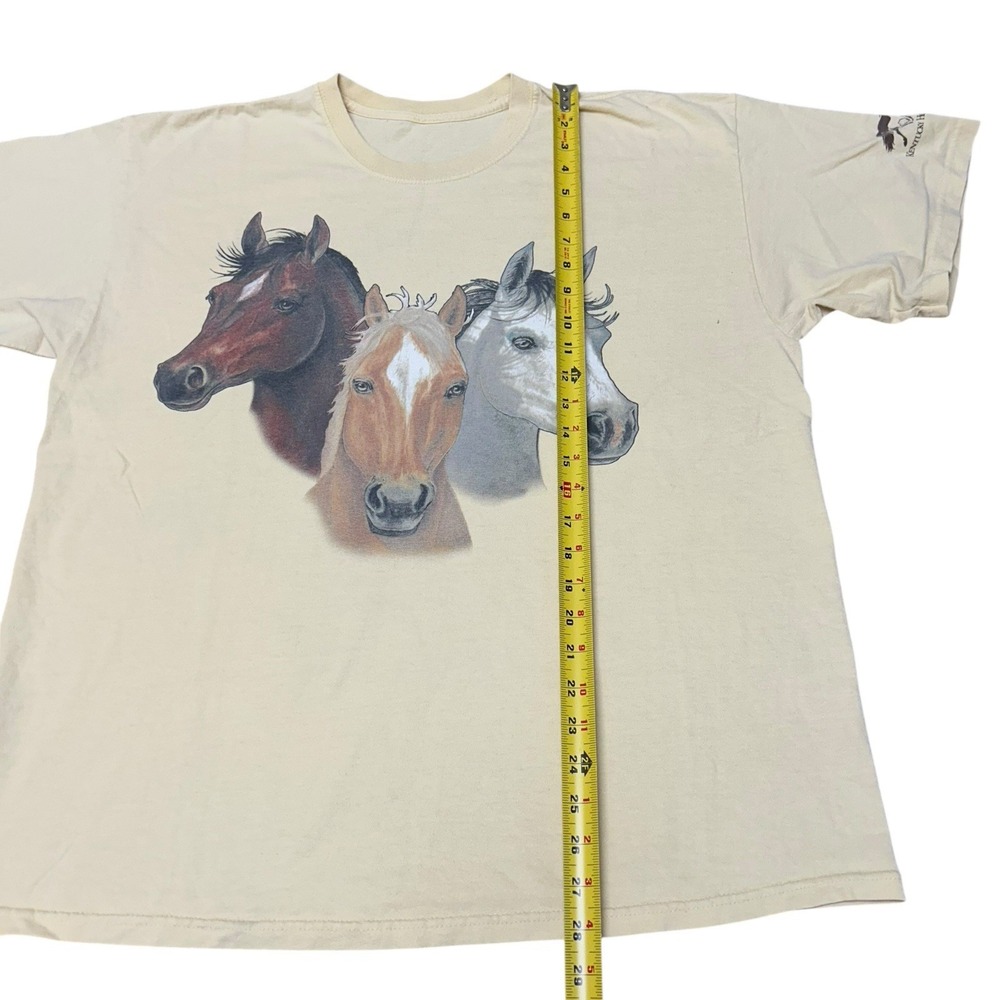 Y2K Kentucky  Horse Park Churchill Downs‎ Horse Race T-Shirt XL Yellow - Picture 5 of 8